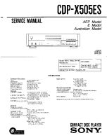 Sony CDP-X505-ES - Service Manual 